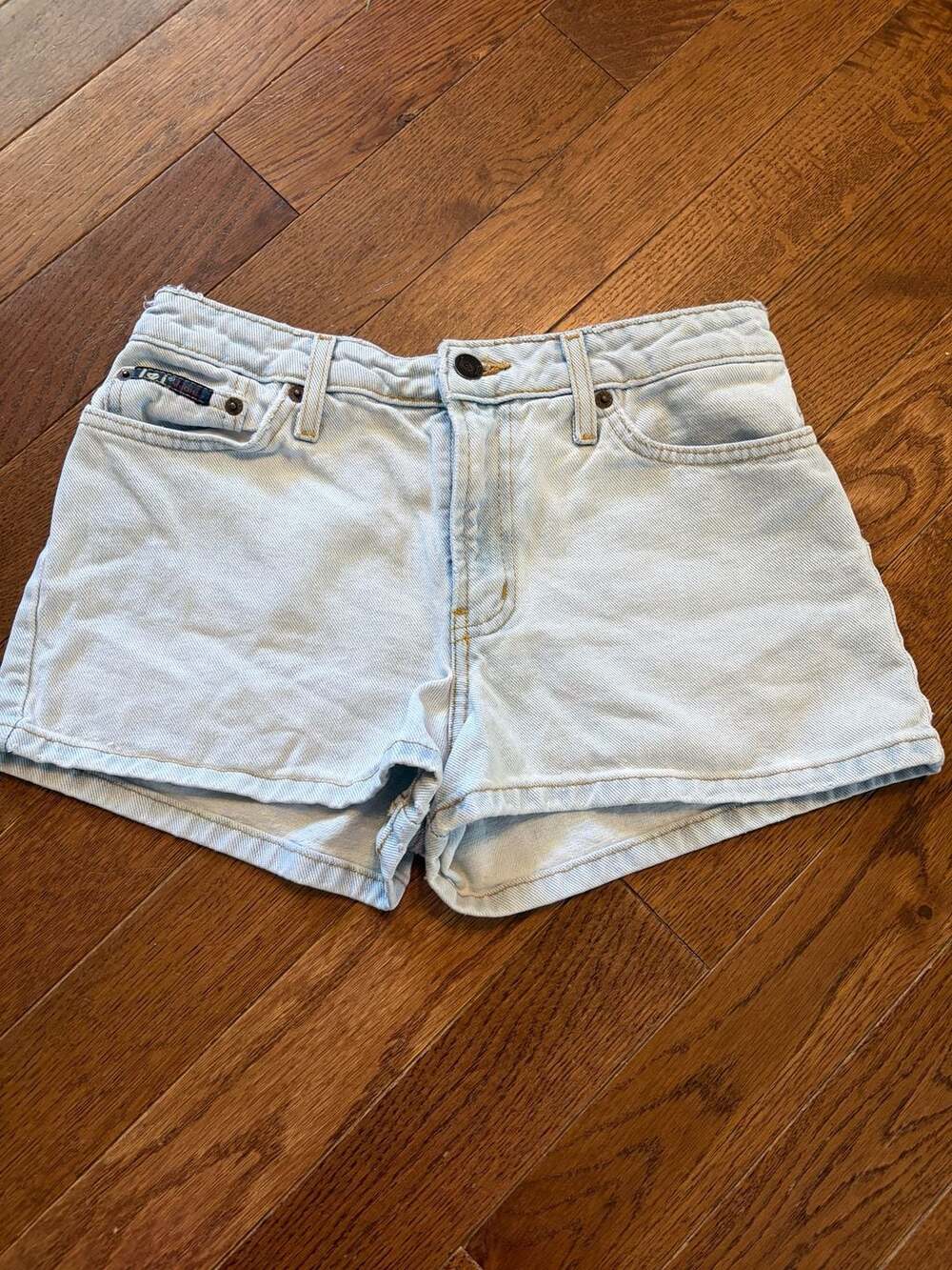LEI Jeans Light Wash High-Waisted Denim Shorts, Size 5